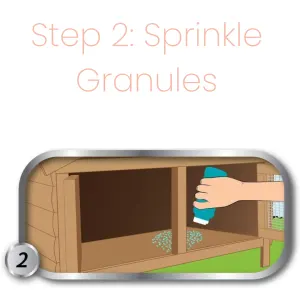 Simple Solution Cage & Hutch Freshener step two sprinkle granules