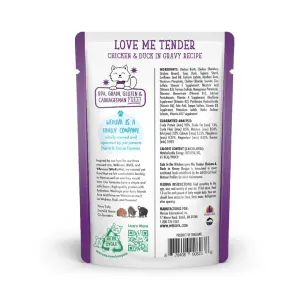 Weruva Love Me Tender Wet Cat Food back of packaging