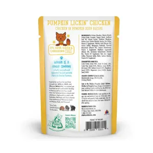 Weruva Pumpkin Lickin' Chicken Soup for Cats back of packaging