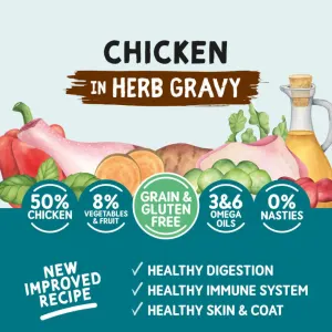 Naturo Grain and Gluten Free Chicken in Herb Gravy with Chicken and natural products