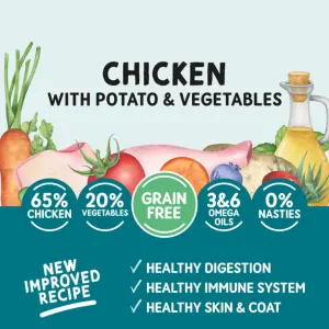 Naturo Grain Free Chicken with Potato and Vegetable Adult Wet Dog Food natural products benefits