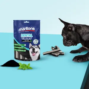 dental chews with mint leaf and charcoal powder with small breed dog