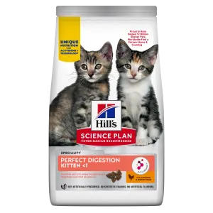 Hill’s Kitten Perfect Digestion Dry Cat Food front of pack