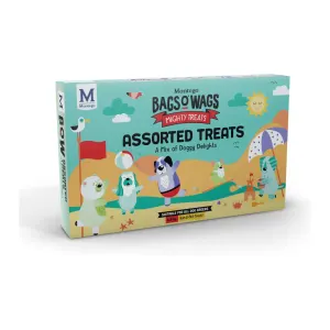 Bags O Wags Assorted Treat Box view of tthe front from an angle