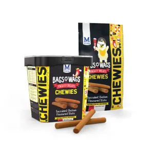 Bags O Wags Chicken Sticks Chewies Dog Treats group shot