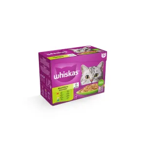 Whiskas Wet Adult Cat Food In Jelly - Mixed Menu Fish & Meat Selection