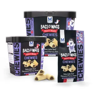 Bags O Wags Marrow Bones Chewies Dog Treats group shot
