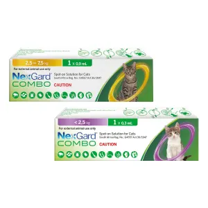 NexGard Combo Tick, Flea, & Worm Spot On Treatment for Cats