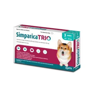 Teal Simparica Trio with fluffy dog image