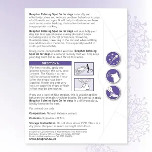 back of pack with usage info
