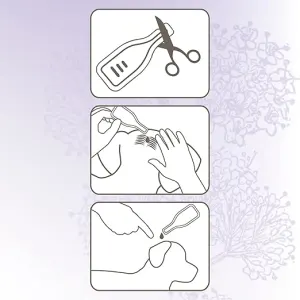 illustrations directing the application process