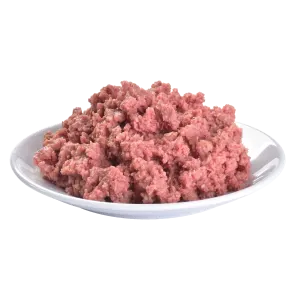Mashed out of pack turkey with liver wet dog food