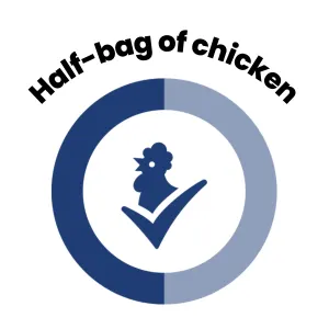 Half bag of chicken flavour