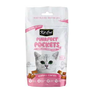 pack shot of the treats with a cat image and treats
