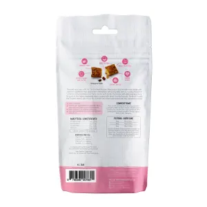 back of pack reflecting ingredients, feeding guide etc