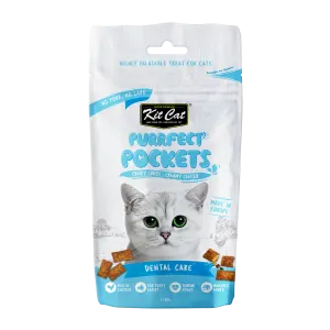 pack shot of the treats with a cat image and treats