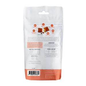 back of pack reflecting ingredients, feeding guide etc
