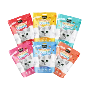 6 flavours of kitty cruch cat treats