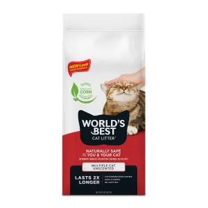pack shot, red packaging with cat image