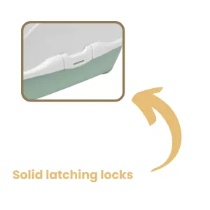 solid latching locks to keep toilet together