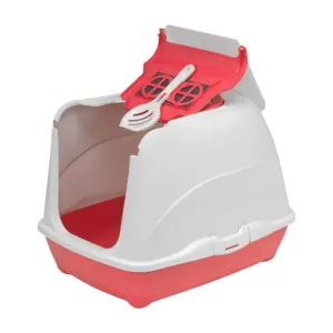 open toilet to reveal inside and features
