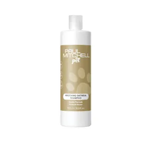 White bottle of PM Pet Oatmeal shampoo for dogs and cats