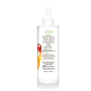 side view of bottle showing composition