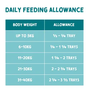 daily feeding allowance table