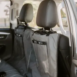 straps around front seats in car