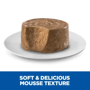 mousse with a spoon taken out so show texture