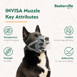good attributes of the muzzle are comfort, transparency, reflectivity and security