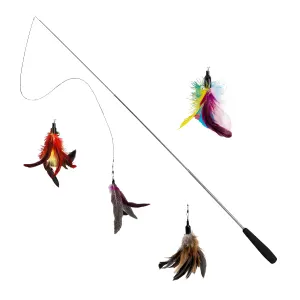 zaBird Interactive Cat Toy Wand Bundle