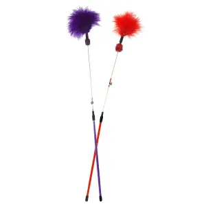 zaTeazer Cat Teaser with Bell & Feathers - Pack of 2