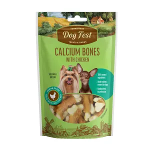 Dog Fest Calcium Bones with Chicken Small Breed Dog Chew Treats