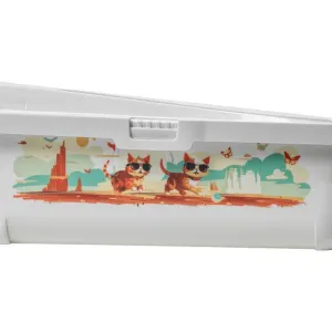 side view of tray