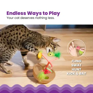 fling, swat, hunt, kick and bat to play