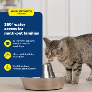 PetSafe® Seaside Stainless Pet Fountain Benefits