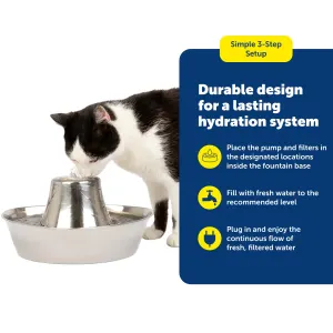 PetSafe® Seaside Stainless Pet Fountain Setup