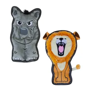 Tough Seamz Lion & Rhino Dog Toys - Large