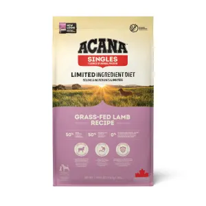 Pink bag of Grass-fed lamb Acana dog food