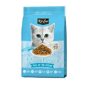Kit Cat Dry Adult Cat Food - Pick Of The Ocean light blue packaging