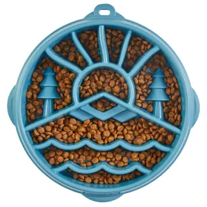 Fun Feeder Blue Mountain Slow Feed Dog Bowls