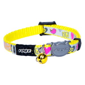 Rogz Reflective Kitten Collar - Dayglo Bird Yellow, Breakaway Safety Buckle, Extra Small - View #4
