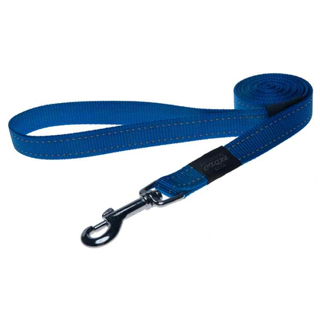 Rogz Utility Reflective Fixed Dog Lead - Blue