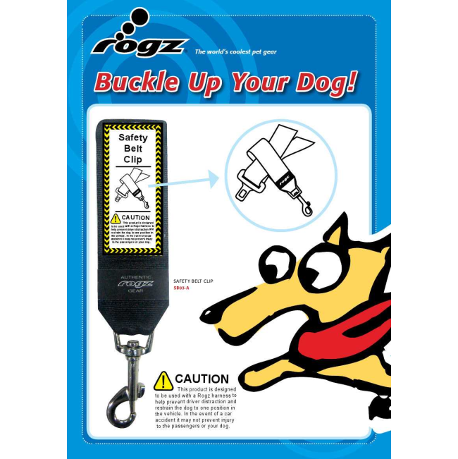 Rogz Safety Belt Clip - Black
