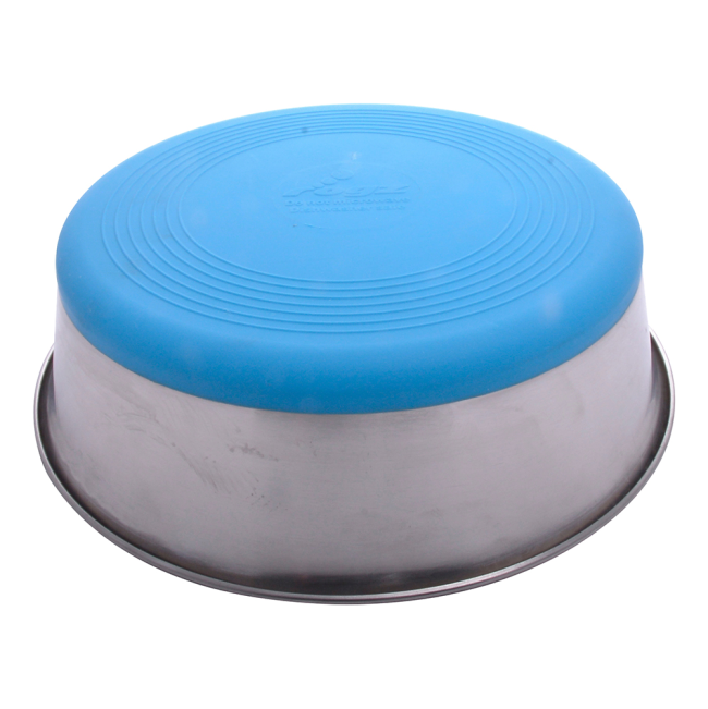 Rogz Stainless Steel Slurp Dog Bowl - Blue
