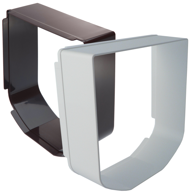 Brown and white pet door tunnel extenders