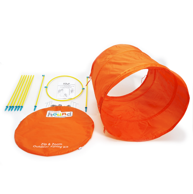 Orange & yellow agility kit for dogs