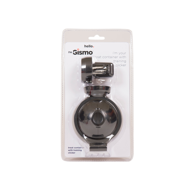 Treat holder and clicker attachment for I'm Gismo dog lead handle
