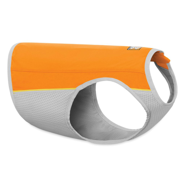 Orange & grey spandex ruffwear cooling dog vest